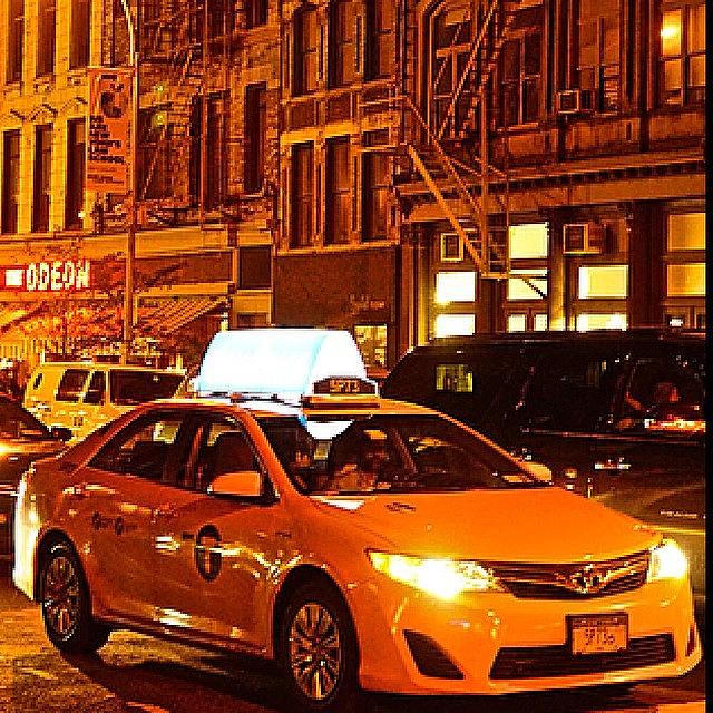 New York City Photograph - West Broadway #colours #cab #yellowcab by Picture This Photography