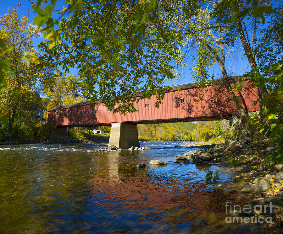 West Cornwall Covered Bridge Photograph by Diane Diederich