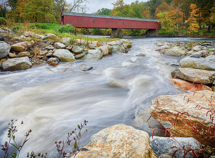 West Cornwall Covered Bridge Photograph by Enzo Figueres