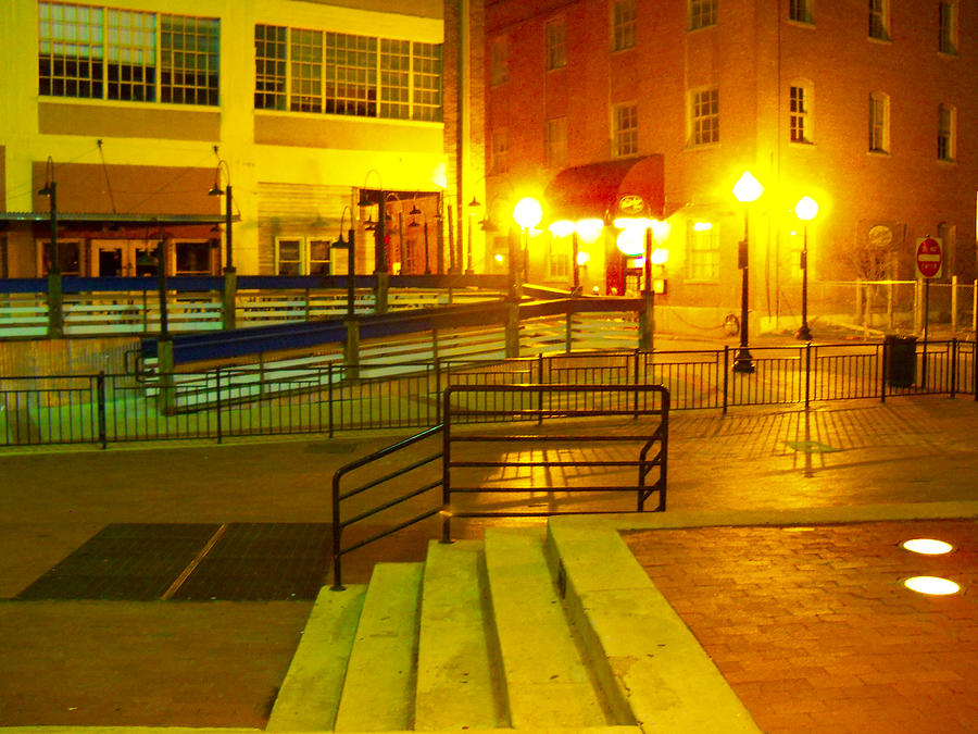 West End Night Lighted Steps Photograph by Pamela Smale Williams