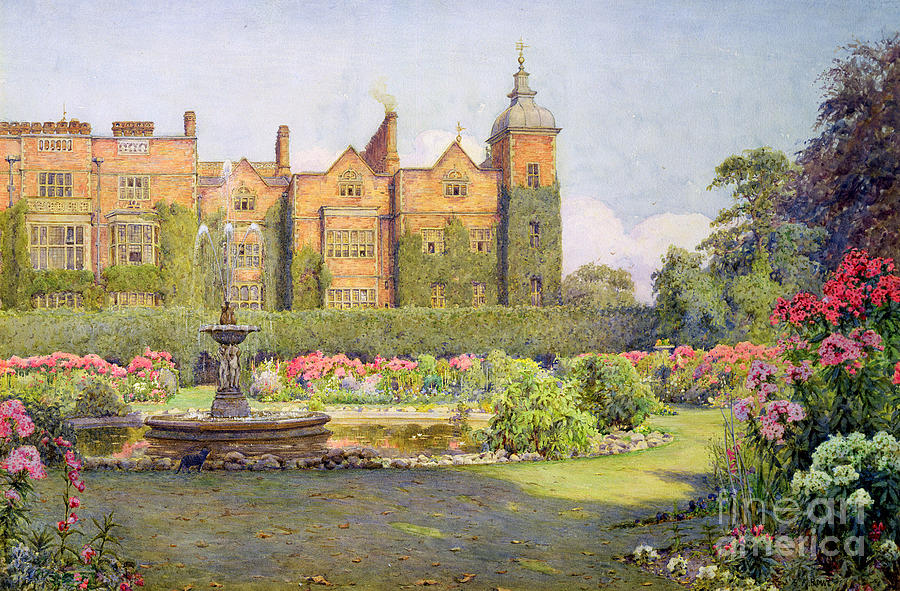 Ernest Arthur Rowe Painting - West Front And Gardens Of Hatfield by Ernest Arthur Rowe