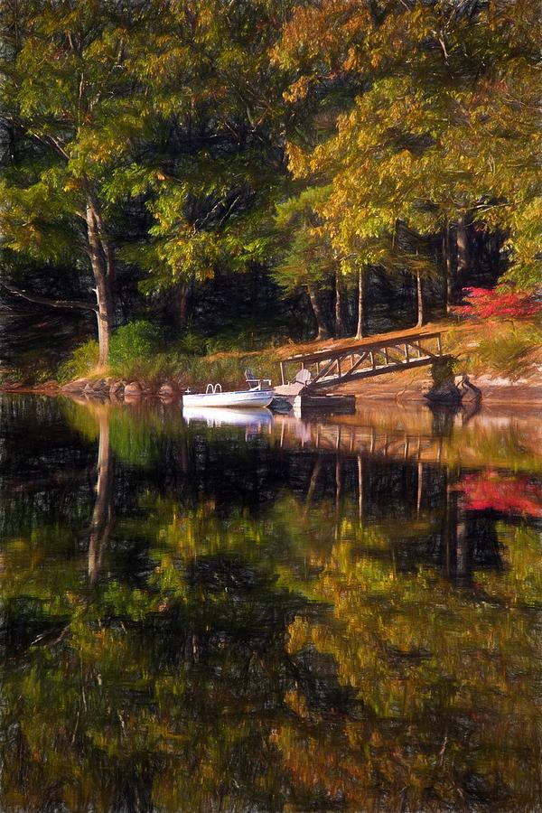 Fall Photograph - West Harbor Pond in Boothbay Harbor Maine by Frank Tozier