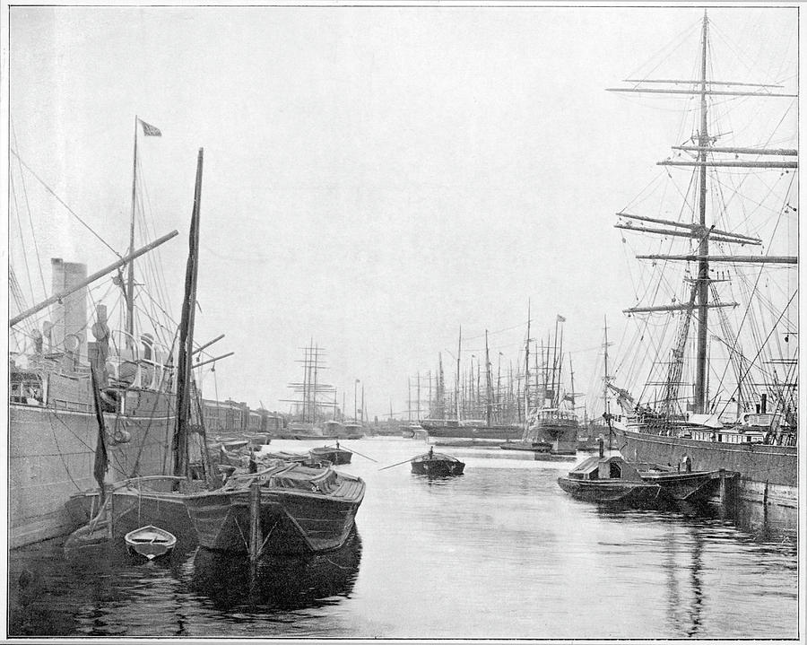 West India Docks On The Isle Of Dogs Photograph by Mary Evans Picture ...