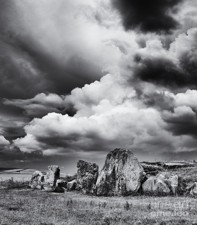 West Kennet Long Barrow Monochrome Photograph by Tim Gainey