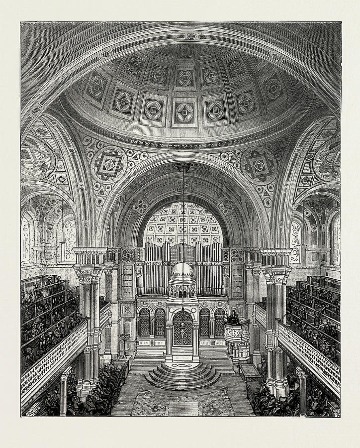West London Synagogue, Upper Berkeley Square Drawing by Litz Collection