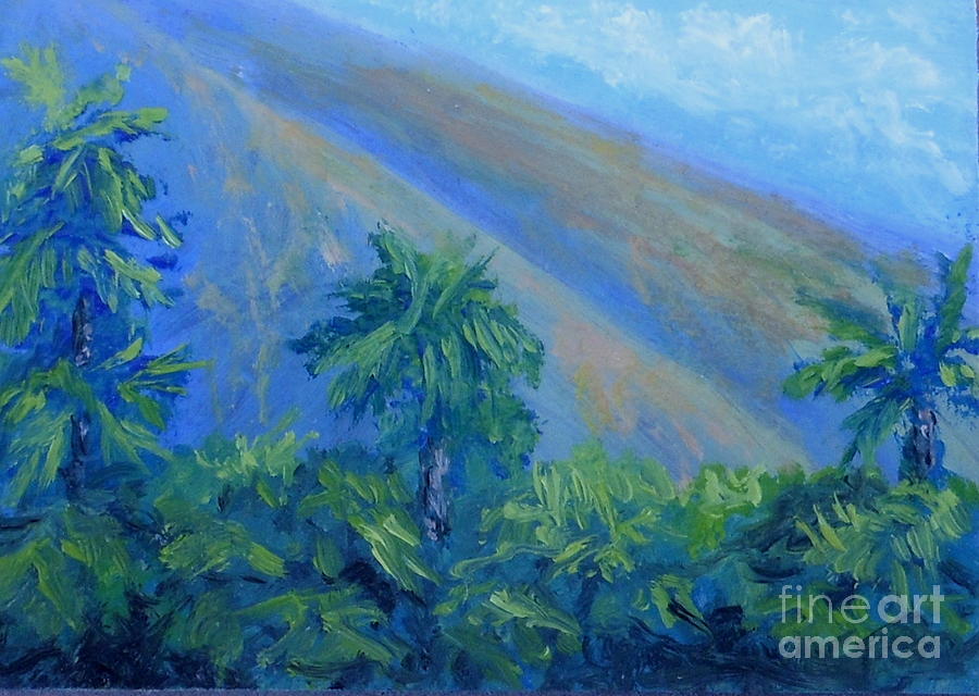 West Maui Mountains Painting by Fred Wilson