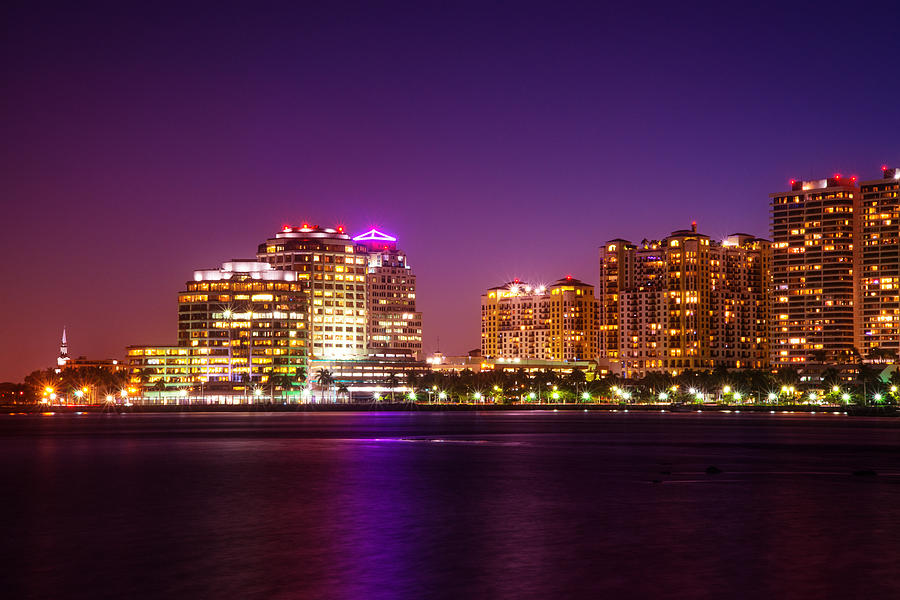 West Palm Beach in Purple Photograph by Lynn Bauer