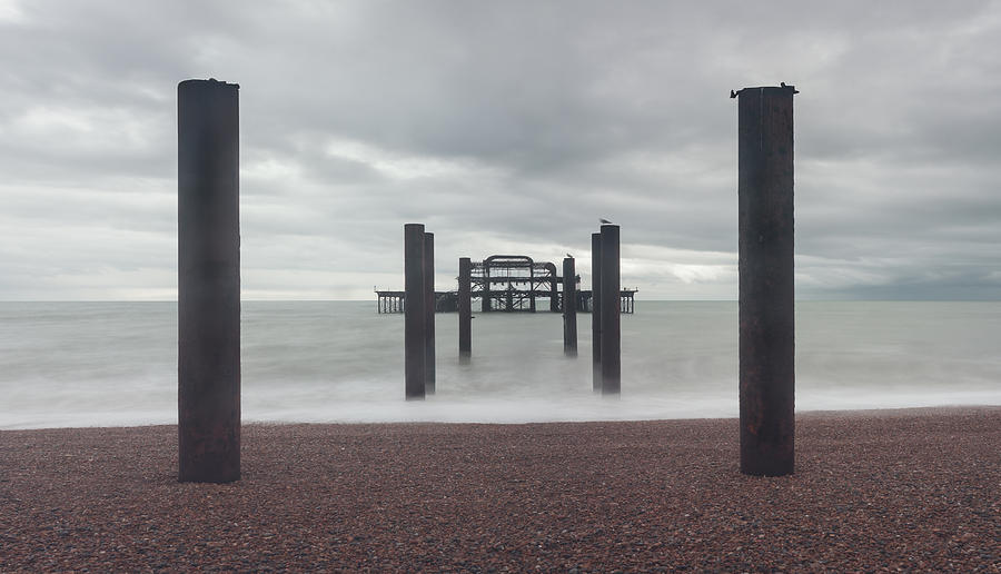 West Pier Skeleton in Brighton Photograph by Semmick Photo