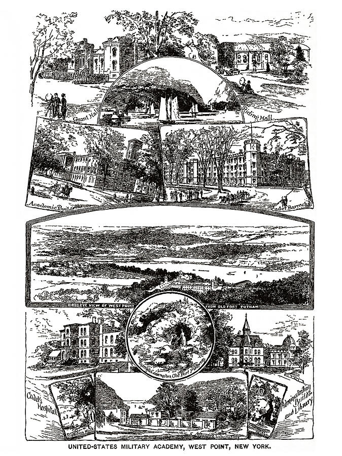 West Point from 1891 Travel Handbook Photograph by Phil Cardamone