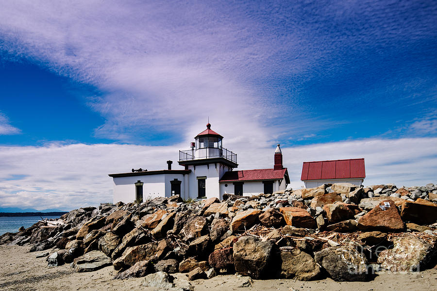 West Point Lighthouse - Discovery Park - Seattle Washington Photograph by Silvio Ligutti