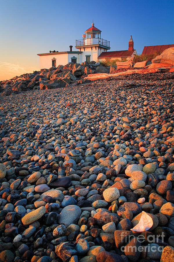West Point Lighthouse Rocks Photograph by Inge Johnsson