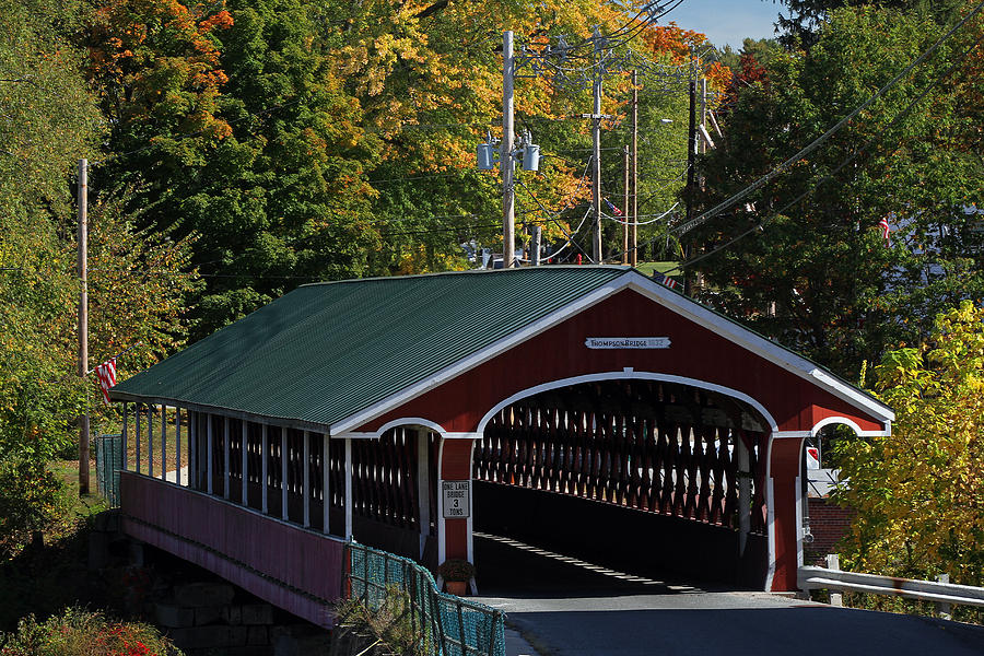 West Swanzey Thompson Covered Bridge Photograph by Juergen Roth
