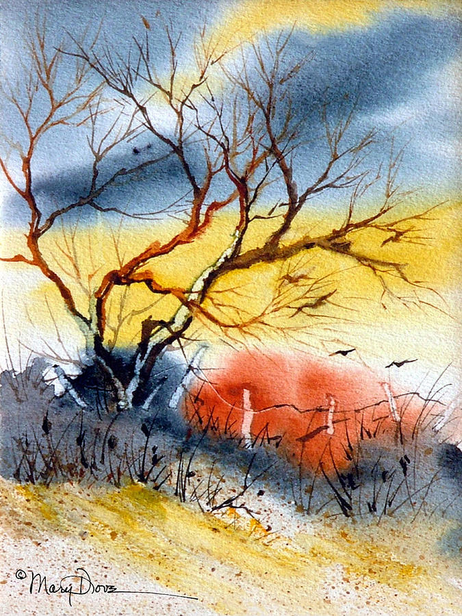 West Texas Sunrise Painting by Mary Dove