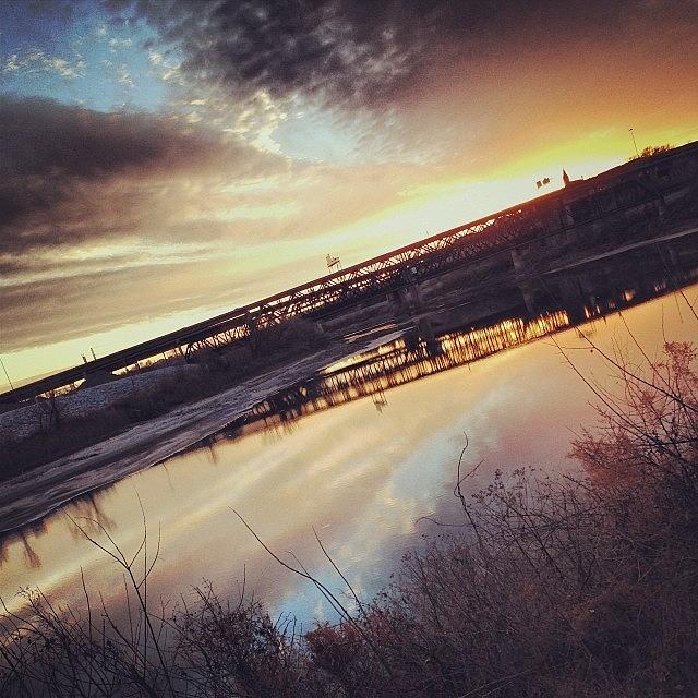 Bridge Photograph - #west Toward The #sunset #sky #double by Amy Fox