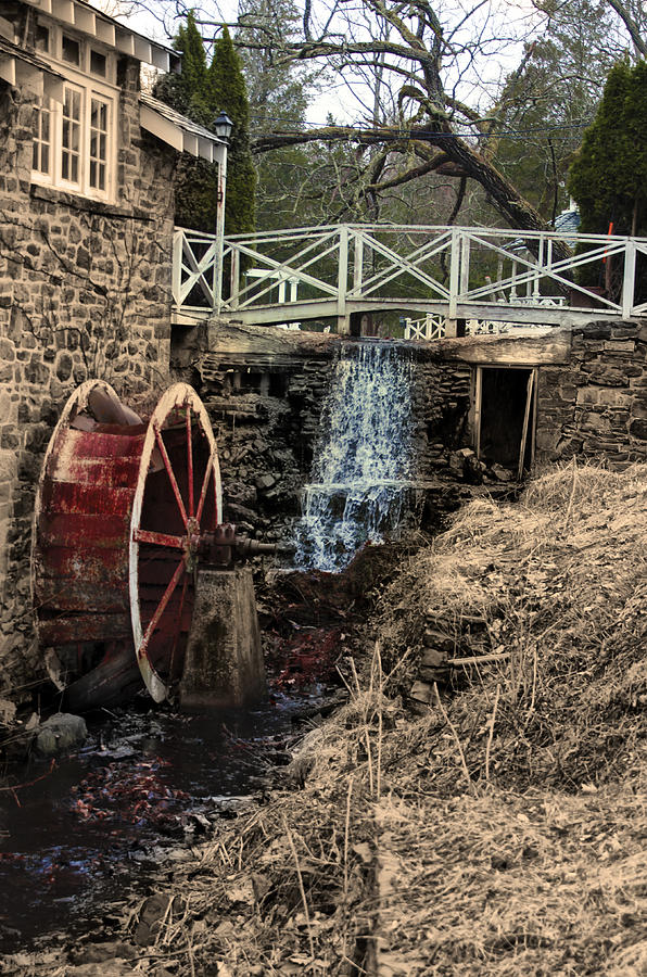Waterfall Photograph - West Trenton Water Wheel by Bill Cannon