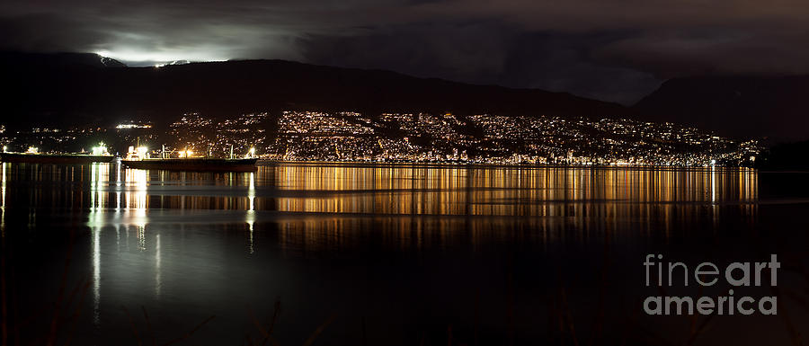 West Vancouver Photograph - West Vancouver By Night by Neil Webb