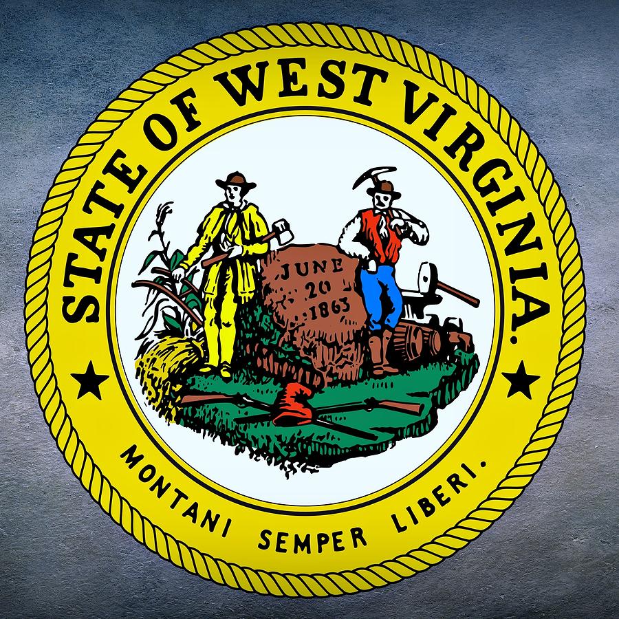 West Virginia State Seal Digital Art by Movie Poster Prints