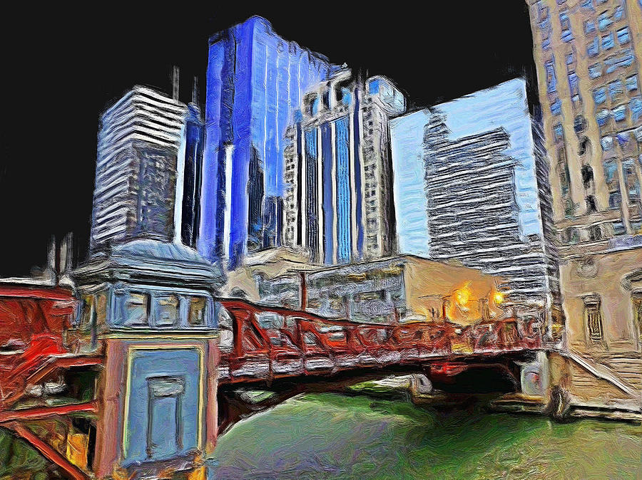 West Washington Street Bridge - 3 Painting by Ely Arsha