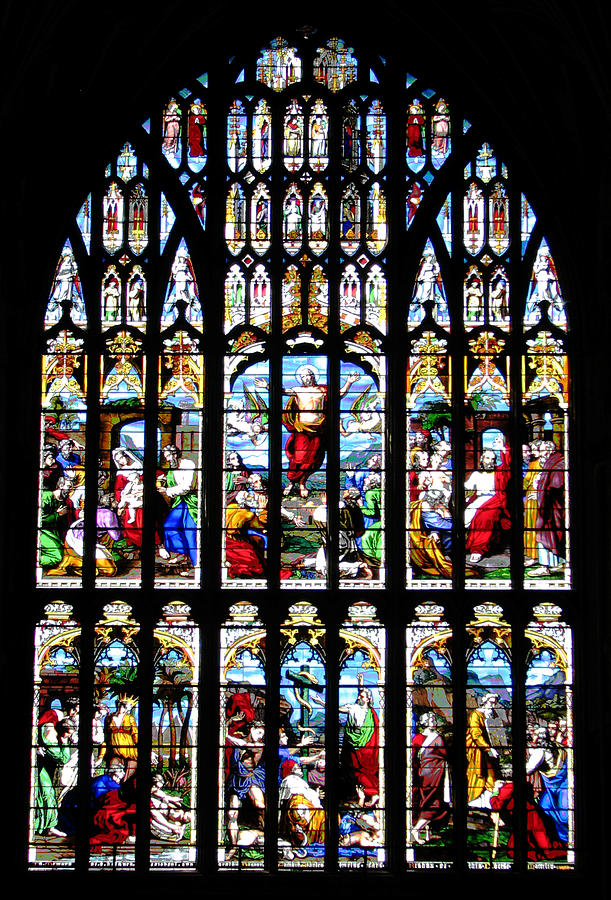 West window Norwich Cathedral Digital Art by Stephanie Grant