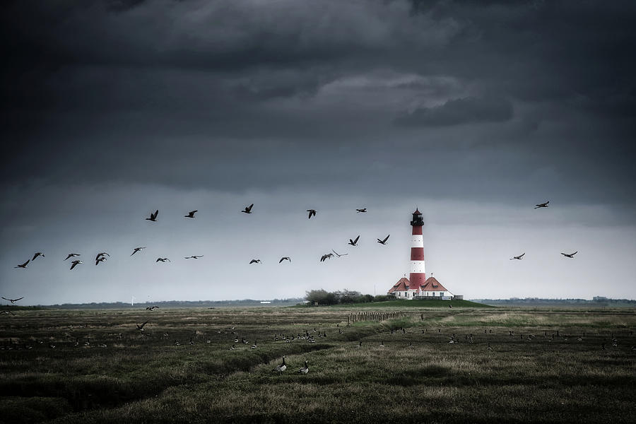 Westerhever Lighthouse Photograph by Siegfried Haasch