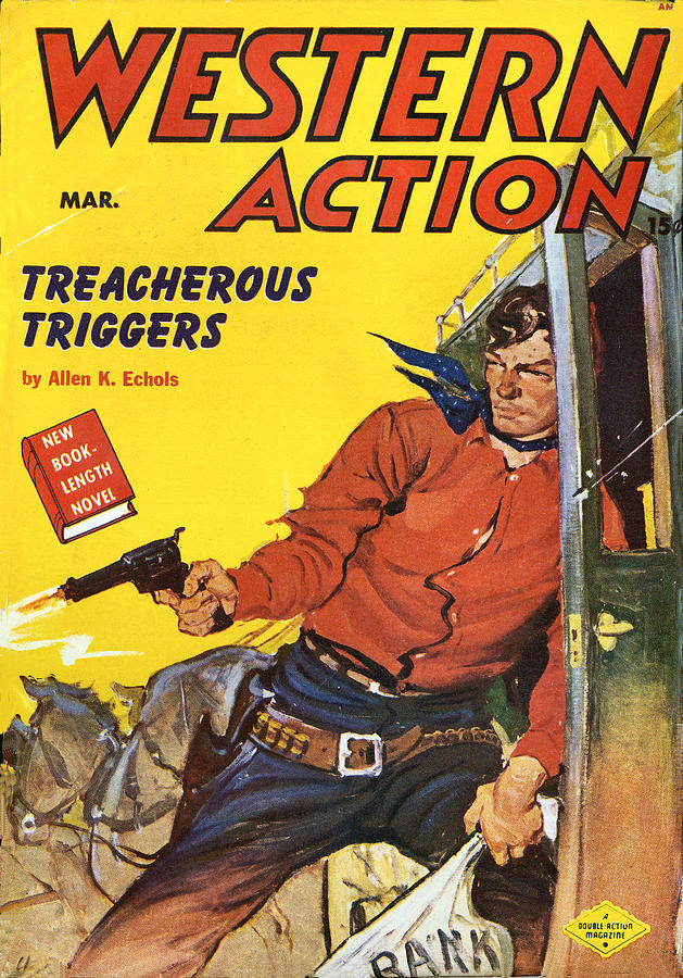 Western Action Comic Book Cover Photograph by Studio Art