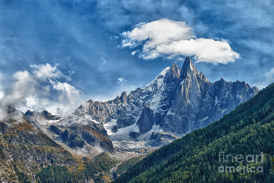 Mountain Photograph - Western Alps in Chamonix by Juergen Klust