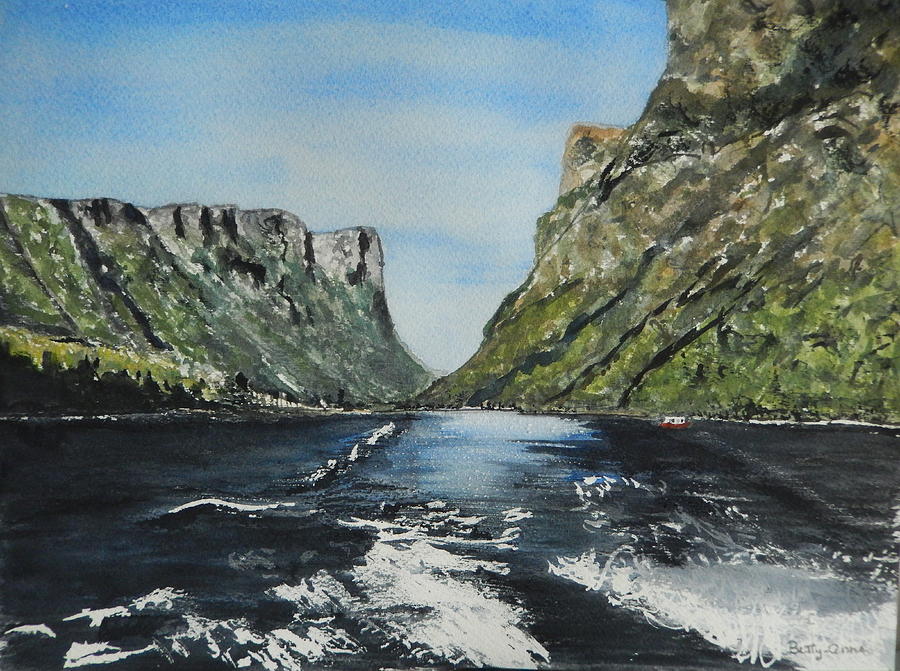 Western Brook Pond Painting by Betty-Anne McDonald
