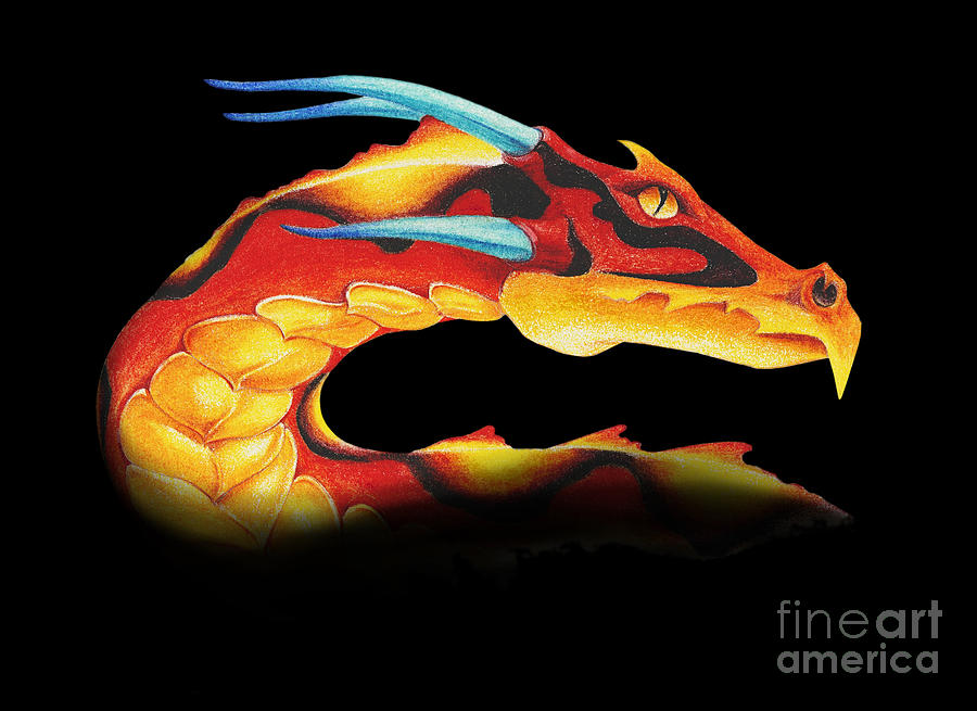 Western Dragon Digital Art by Melissa A Benson