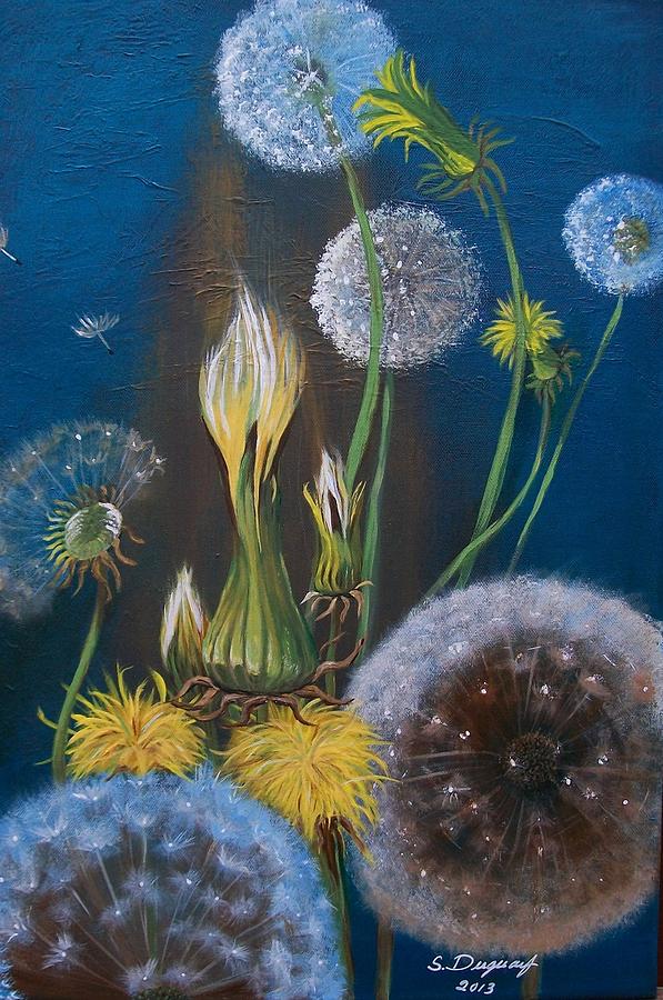 Western Goats Beard Weed Painting by Sharon Duguay