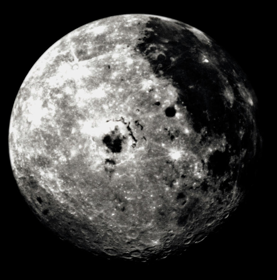 Western Hemisphere Of Moon From Galileo Spacecraft Photograph by Nasa/science Photo Library