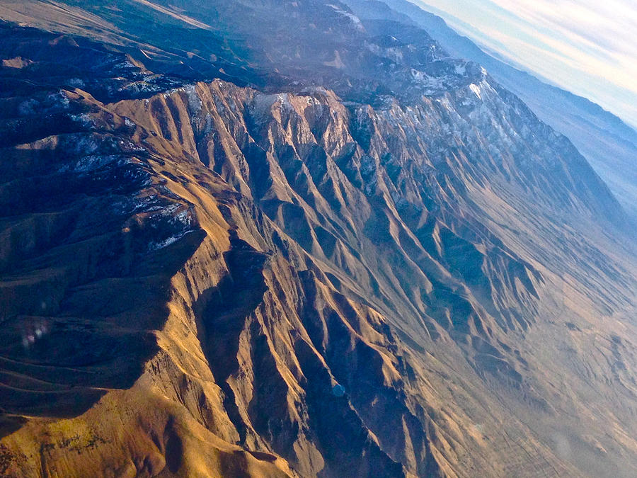 Aerial View of Sunset Mountains Photograph by Lexi Heft