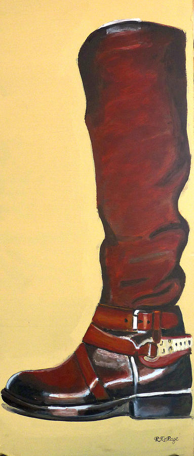 Western Riding Boot Painting by Richard Le Page