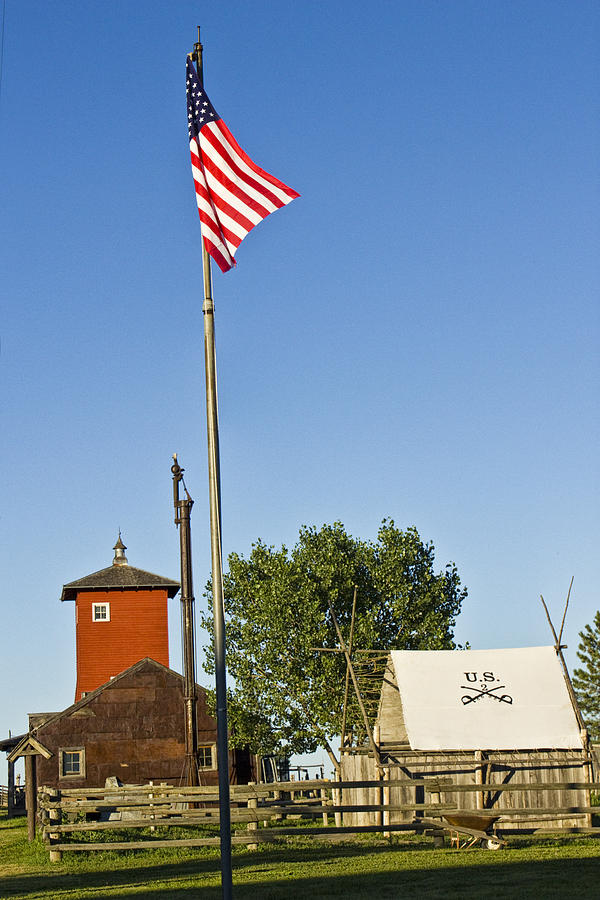 Western US Army Post at 1880s Town Photograph by Randall Nyhof