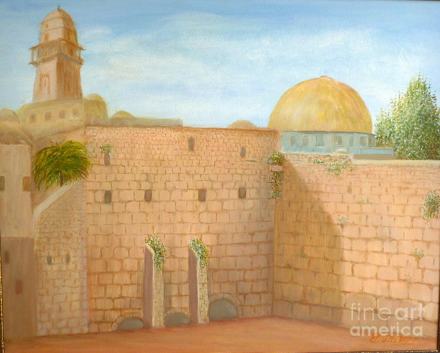 Western Wall Painting by Eliane Matt