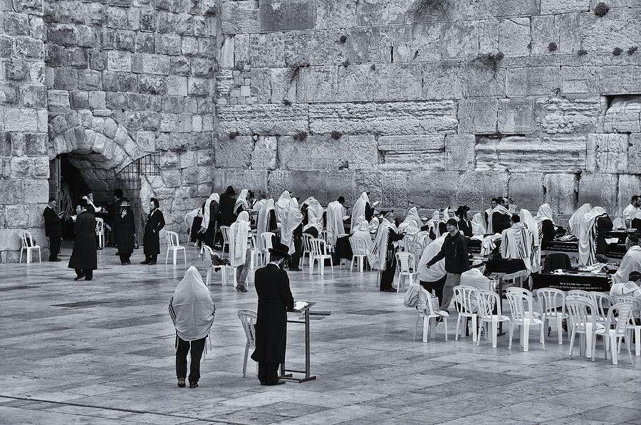 Western Wall Jerusalem BW Photograph by Mark Fuller
