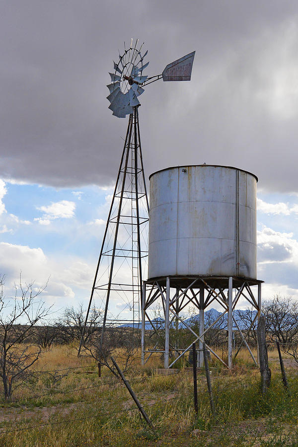Western Windmill Photograph by Alan Lenk