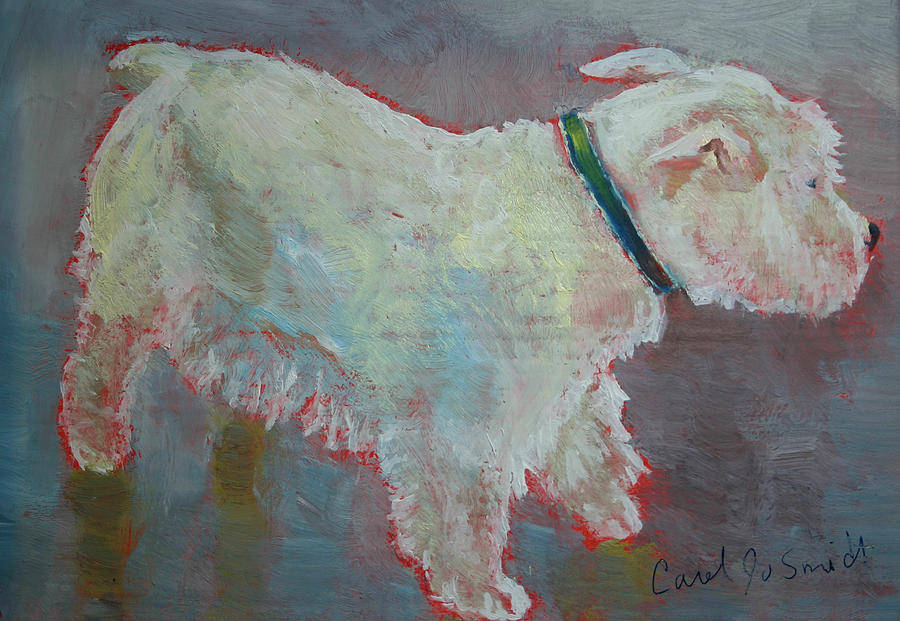 Dog Painting - Westie Dog by Carol Jo Smidt