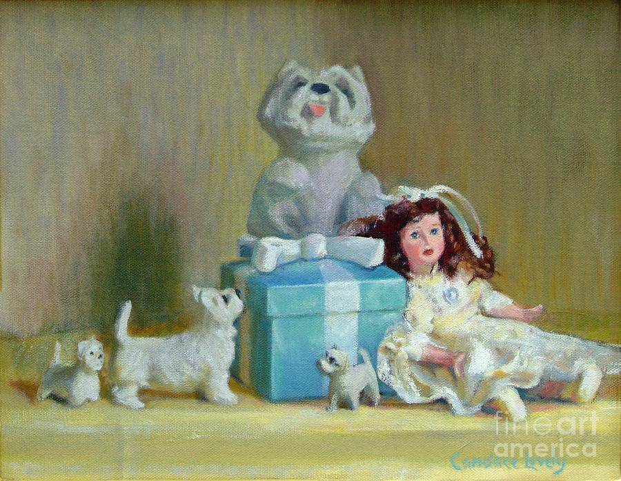 Westies Tiffany and Candy Painting by Candace Lovely
