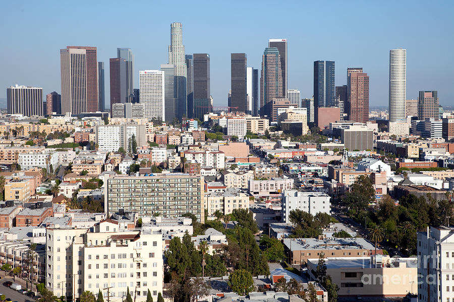 Westlake and Los Angeles Skyline Photograph by Bill Cobb - Fine Art America