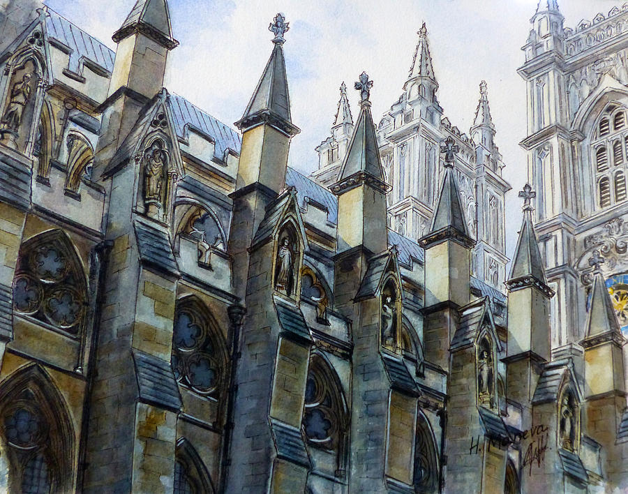 Westminster Abbey III  Painting by Henrieta Maneva