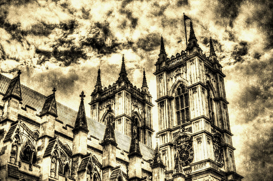Westminster Abbey London Vintage Photograph by David Pyatt
