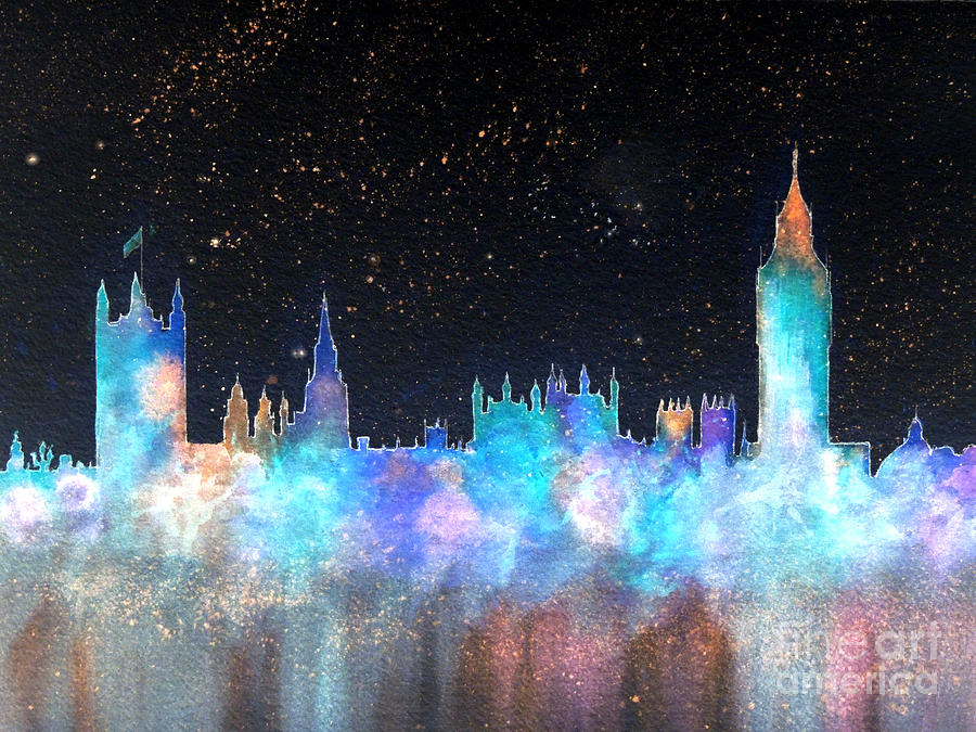 Westminster And Big Ben Cosmos Painting by Bill Holkham