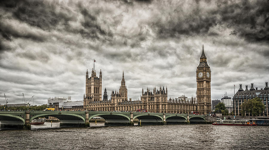 Westminster Bridge And House Of Parliament Photograph