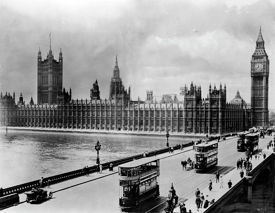 Westminster Bridge And Parliament Photograph by Library Of Congress