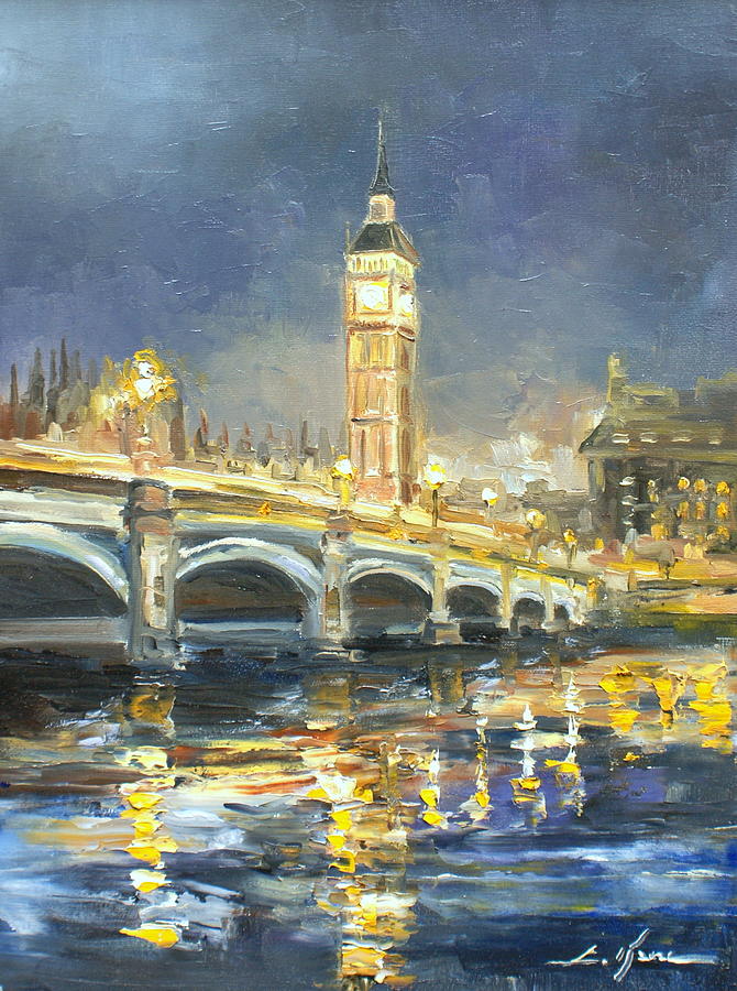 Westminster Bridge Painting by Luke Karcz