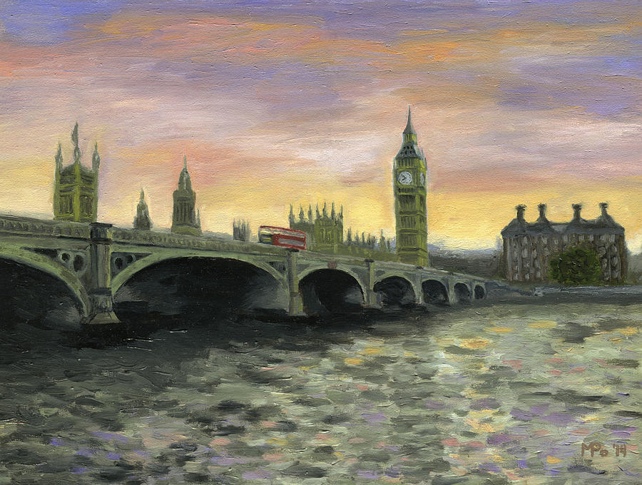 Westminster Bridge Painting By Mariana Po