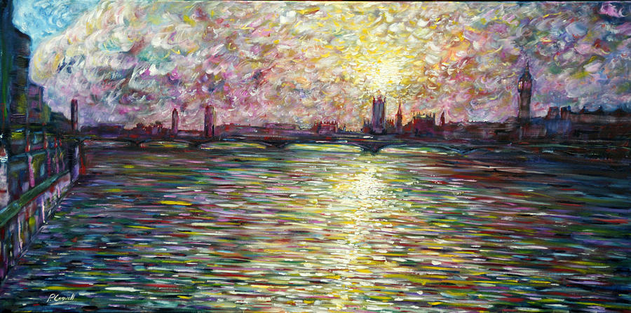 Westminster Bridge Painting by Pete Caswell