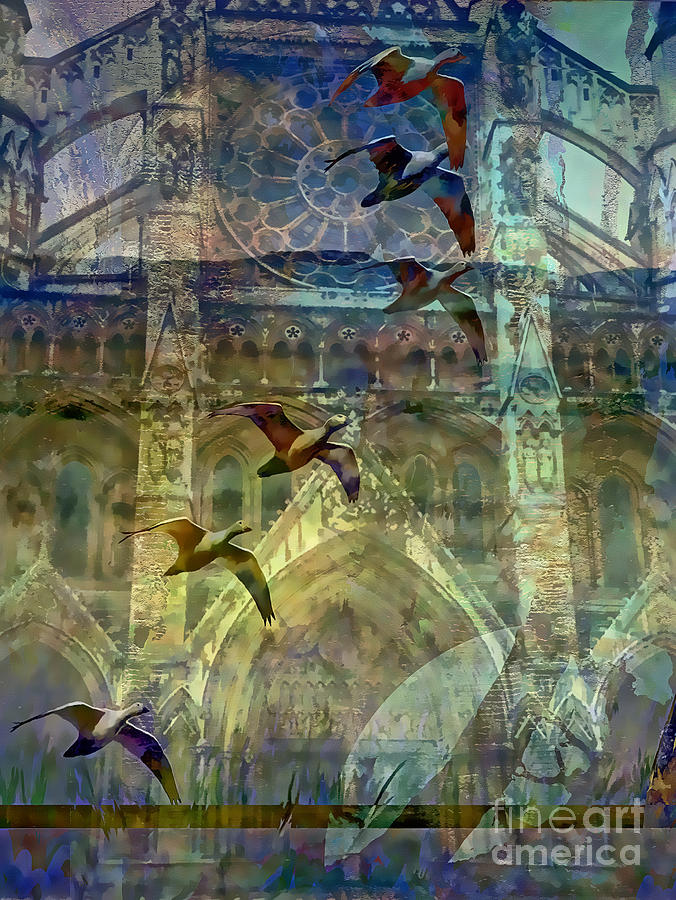 Byzantine Digital Art - Westminster Cathedral by Ursula Freer