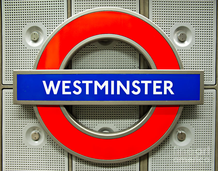 Westminster underground logo Photograph by Luciano Mortula