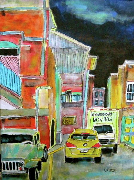 Car Painting - Westmount Lane by Michael Litvack